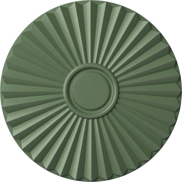 Ekena Millwork Shakuras Ceiling Medallion (For Canopies up to 5"), Hand-Painted Athenian Green, 19 3/4"OD x 1 3/8"P CM20SHAGF - main